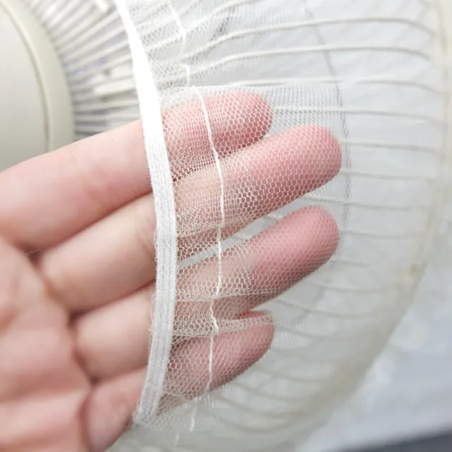 【LASSLEY】蕾絲電風扇防塵套防護網(適用12吋 電扇 防護套 防護罩 網套 台灣製造)
