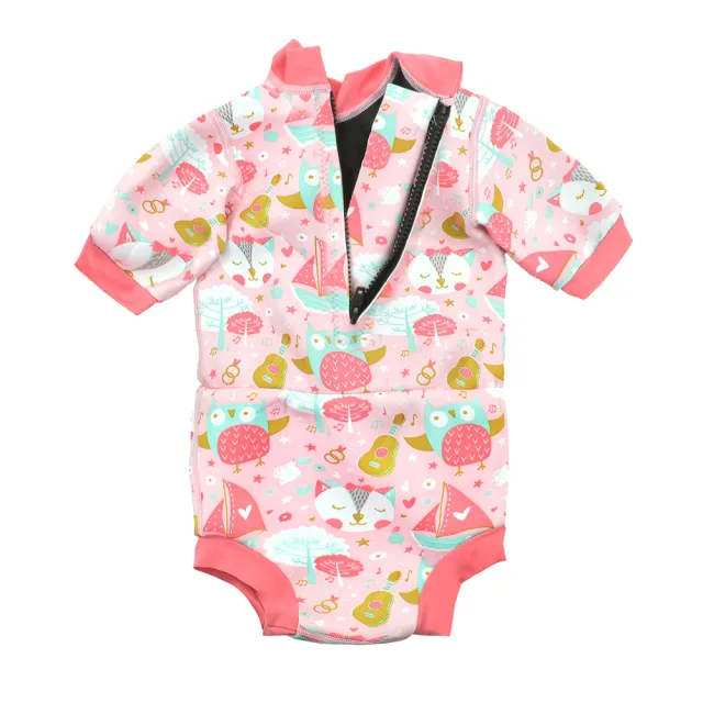 【Splash About 潑寶】嬰兒 尿布褲 連身 防曬 抗UV-快樂貓頭鷹(嬰兒泳褲)