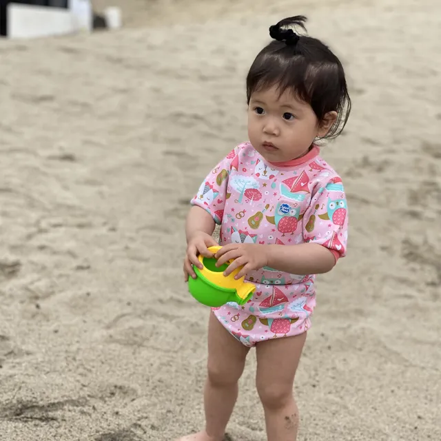 【Splash About 潑寶】嬰兒 尿布褲 連身 防曬 抗UV-快樂貓頭鷹(嬰兒泳褲)