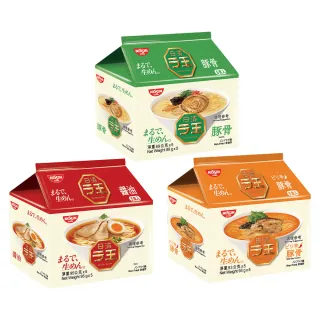 【NISSIN 日清】拉王非油炸速食麵-醬油/豚骨/辣豚骨味30入/箱(日清泡麵)