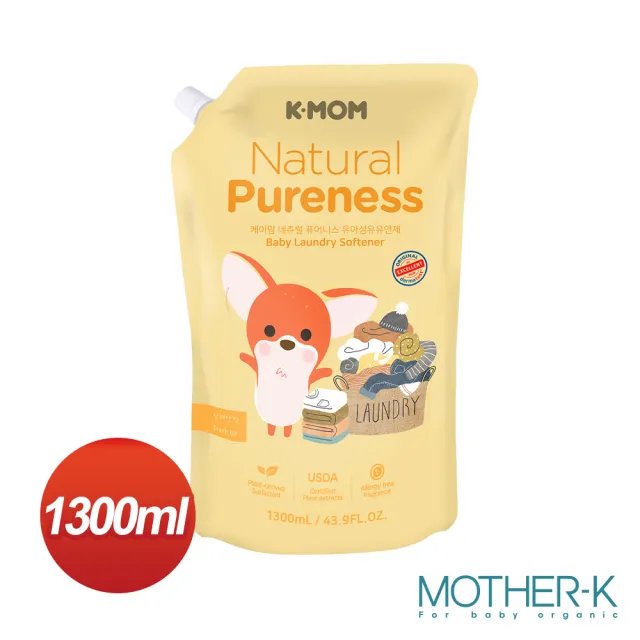 【MOTHER-K】有機植萃嬰幼兒柔軟精 6入/箱(袋裝)