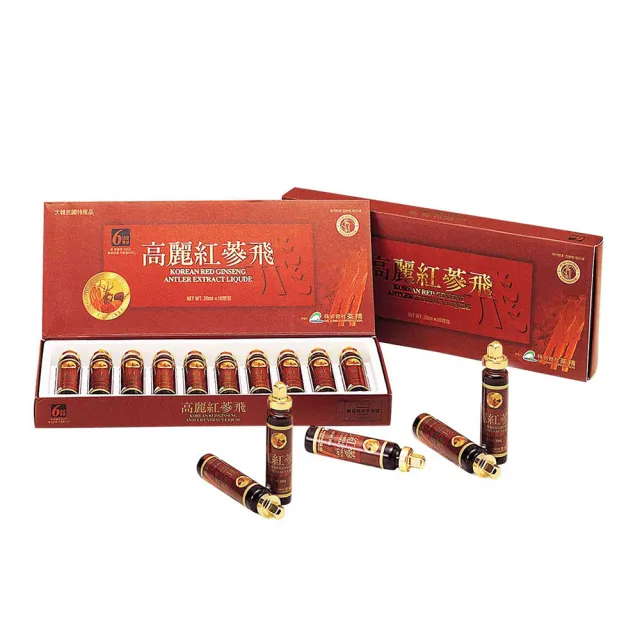 【金蔘】6年根韓國高麗紅蔘飛(20ml*10瓶)