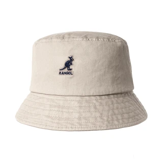 【KANGOL】WASHED BUCKET 漁夫帽(卡其色)