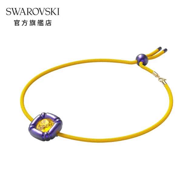 【SWAROVSKI 官方直營】DULCIS 紫色枕形切割項鏈 交換禮物(Collection II)