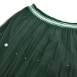【OUWEY 歐薇】浪漫手工釘珠雙層壓摺紗裙3212062216(黑/深綠)