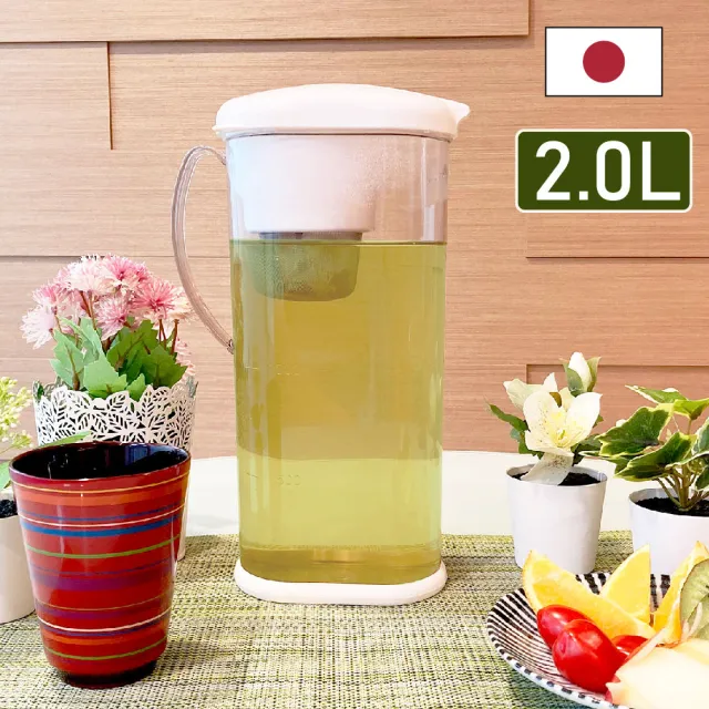 【石丸合成樹脂】日本製耐熱冷水壺/泡茶壺 2.0L(附不鏽鋼濾網)