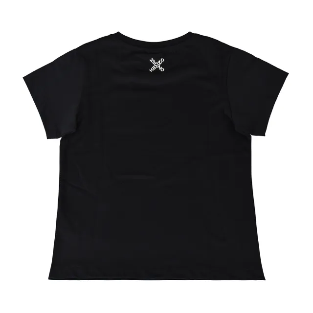 【KENZO】KENZO白字印花LOGO造型修身棉質短T(S/M/L/黑)