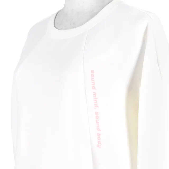 【asics 亞瑟士】Asics Shirts 女 長袖 上衣 休閒 棉質 舒適 經典 百搭 米白(2032C074-101)