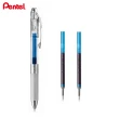 【Pentel 飛龍】ENERGEL infree極速鋼珠筆0.5(1筆2芯)