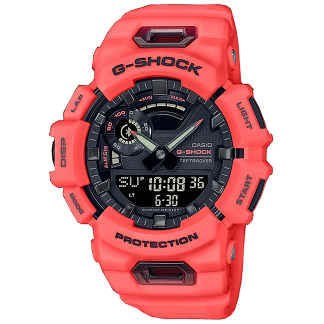 【CASIO 卡西歐】G-SHOCK 智慧藍牙連線 雙顯 男錶 矽膠錶帶 防水200米(GBA-900-4A)