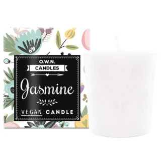 【O.W.N. 對環境友善的蠟燭】許願蠟燭 Jasmine 白茉莉 3入 156G(精油、香氛蠟燭、玫瑰)