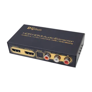 【DigiSun 得揚】AH211U 4K HDMI 2.0 轉HDMI+AUDIO音訊擷取器 SPDIF+R/L+Coaxial