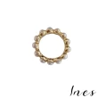 【INES】韓國設計溫柔半圓珍珠戒指
