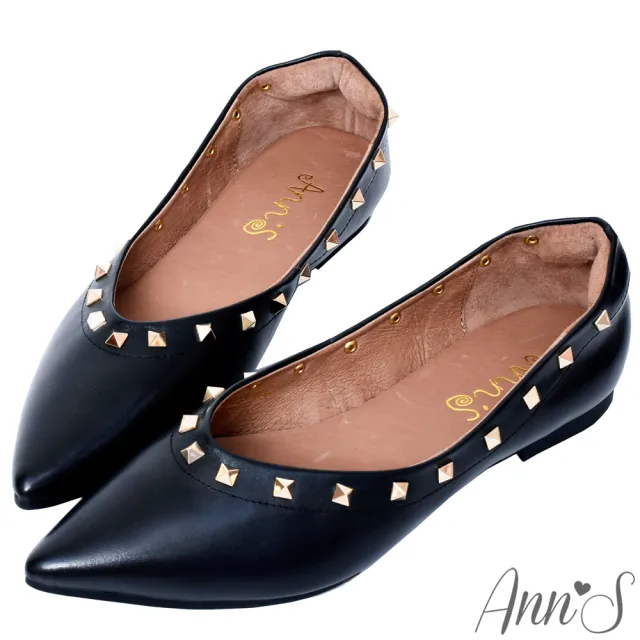 【Ann’S】超柔軟舒適全真皮尖頭平底鞋(多款選)