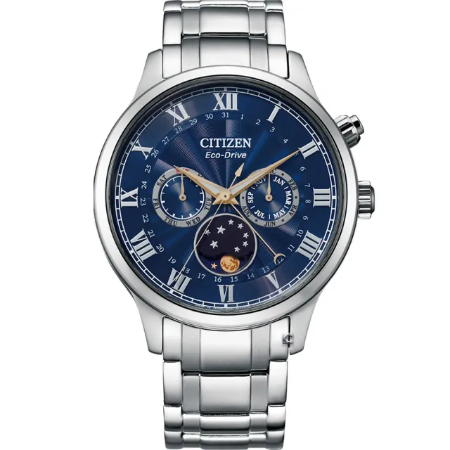 【CITIZEN 星辰】Eco-Drive 極光月相時尚大錶面腕錶(AP1050-81L)