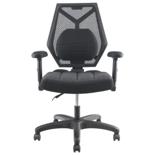 【DR. AIR】升降椅背人體工學氣墊辦公網椅(黑)