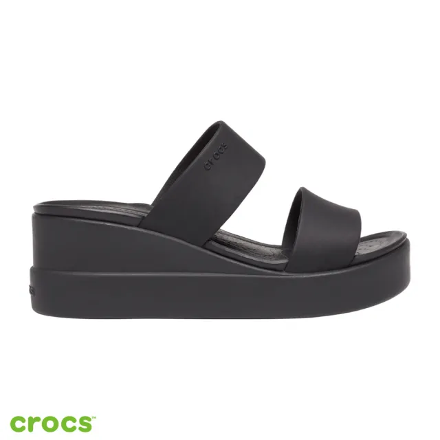 【Crocs】女鞋 布魯克林厚底中跟涼鞋(206219-060)