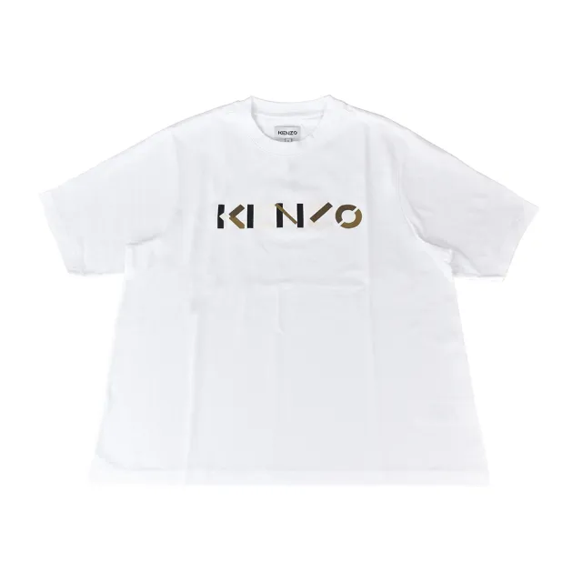 【KENZO】KENZO彩色印花LOGO純棉寬鬆短T(S/M/L/白)