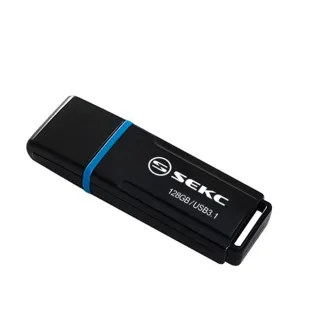 【SEKC】128GB USB3.1 Gen1高速隨身碟SDU50(爵士黑)