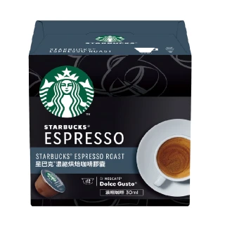 【STARBUCKS 星巴克】多趣酷思 濃縮烘焙咖啡膠囊12顆/盒