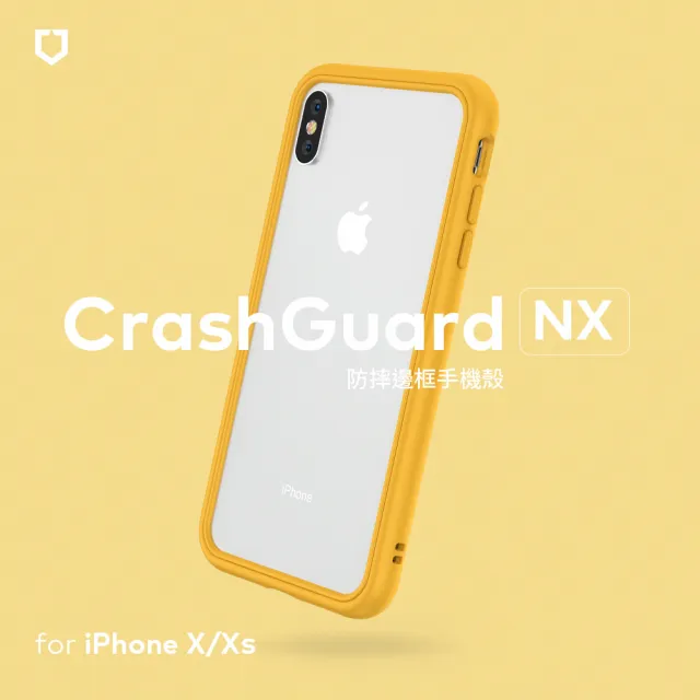 【RHINOSHIELD 犀牛盾】iPhone X/XS共用 5.8吋 CrashGuard NX 模組化防摔邊框殼(獨家耐衝擊材料 原廠出貨)