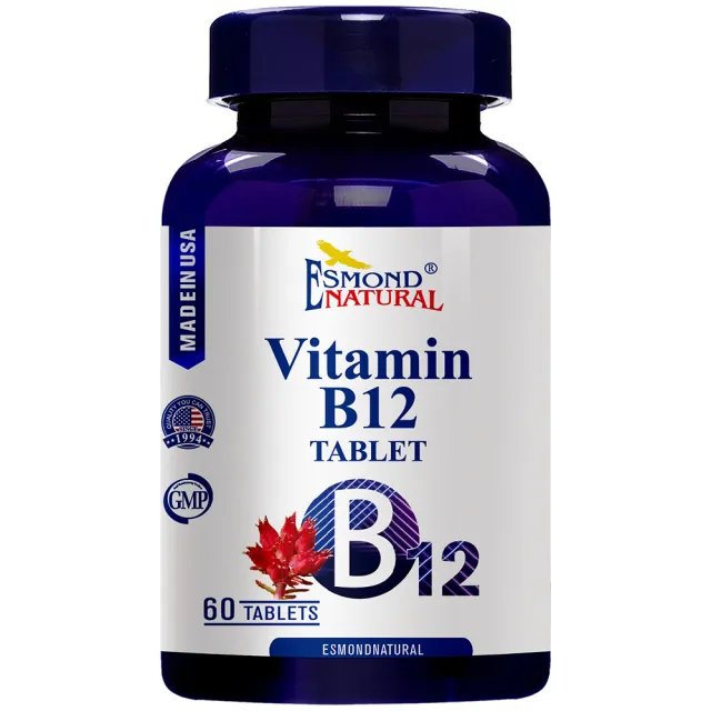 【Esmond Natural 愛司盟】維生素B12錠狀食品1瓶-純素(60錠/瓶)