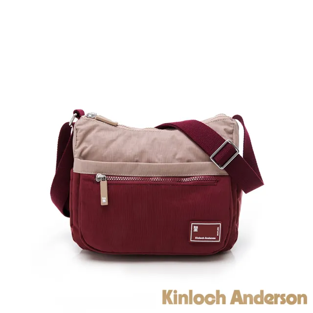 【Kinloch Anderson】清新摩卡 造型斜側包(酒紅)