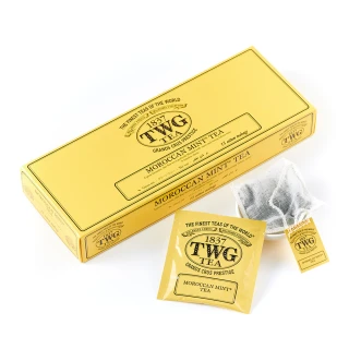 【TWG Tea】手工純棉茶包 摩洛哥薄荷綠茶 15包/盒(Moroccan Mint Tea;綠茶)