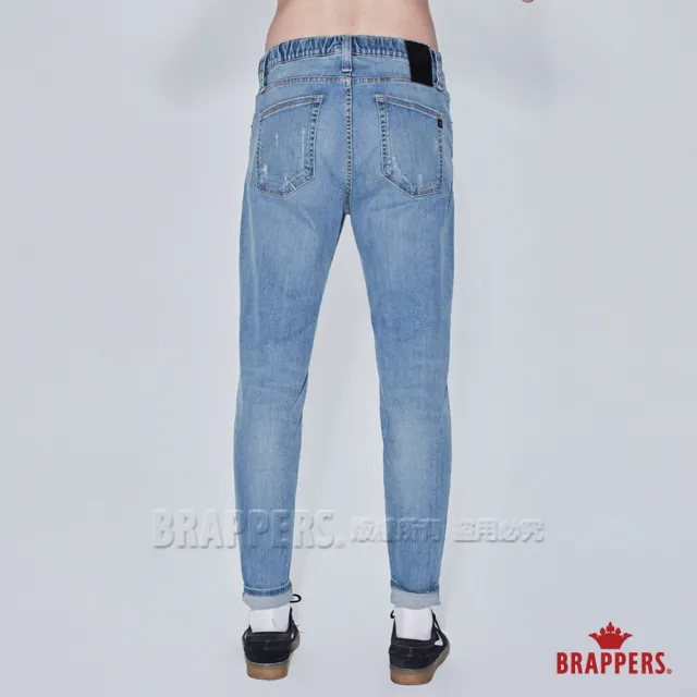 【BRAPPERS】男款 鬆緊帶窄管褲(淺藍)