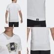 【adidas 愛迪達】T恤 Tarot BOS Graphic T 男款 愛迪達 塔羅牌 塗鴉 圓領 棉質 白 彩(GN8179)