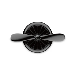 【bbdd】金屬螺旋槳風扇造型汽車用香氛芳香劑-酷炫黑色(贈海洋香薰片5入)