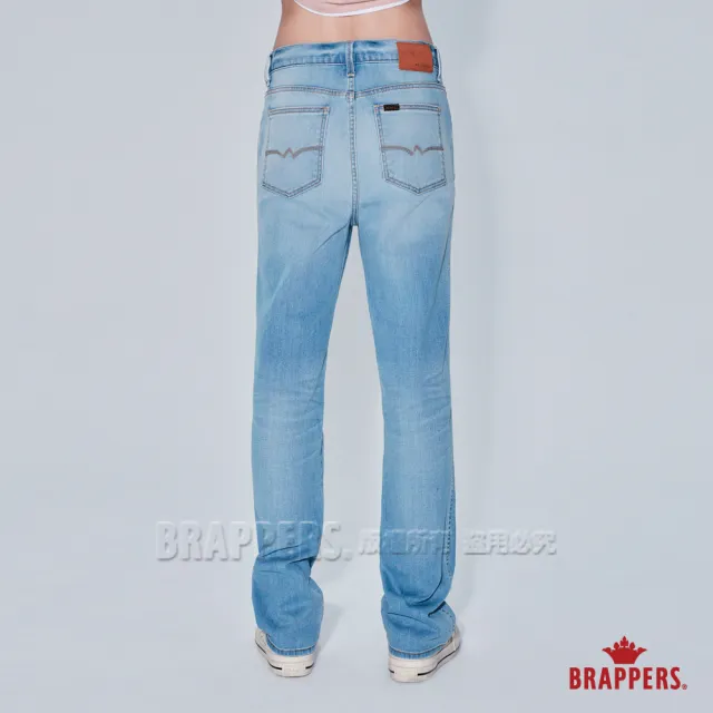 【BRAPPERS】男款 高腰彈性直筒褲(淺藍)