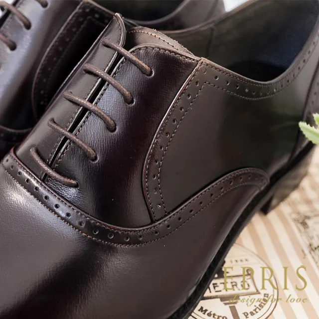 【EPRIS 艾佩絲】現貨 現代典雅男士皮鞋 皮鞋推薦 牛津鞋 微醺歐巴 紳士皮鞋-勃根地紅(西裝皮鞋)