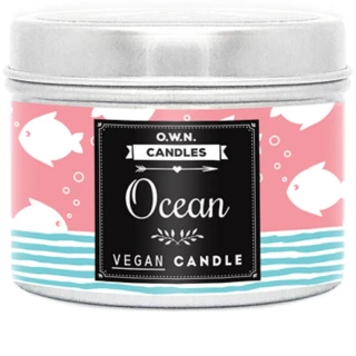 【O.W.N. 對環境友善的蠟燭】旅行蠟燭 Ocean 海洋 90G(精油、香氛蠟燭、玫瑰)