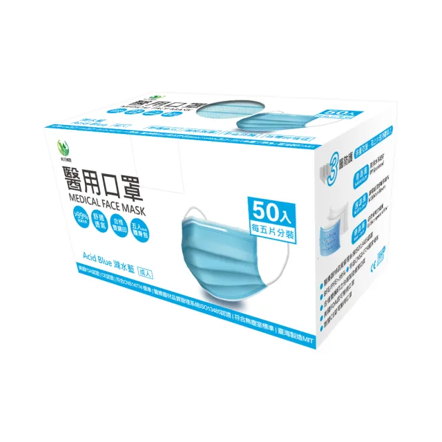 【旺昌】醫用口罩未滅菌-50片/盒 X4(6色任選)
