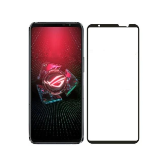 【MK馬克】ASUS ROG Phone 5 ZS673KS 高清防爆全滿版玻璃鋼化膜-黑色