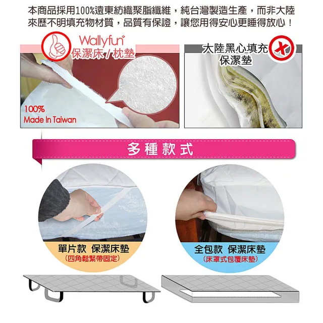【Wally Fun 窩裡Fun】嬰兒床用保潔墊-平單式 140x70cm(★MIT台灣製造★)
