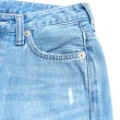 【EDWIN】女裝 PLUS+ 微破靴型牛仔褲(漂淺藍)
