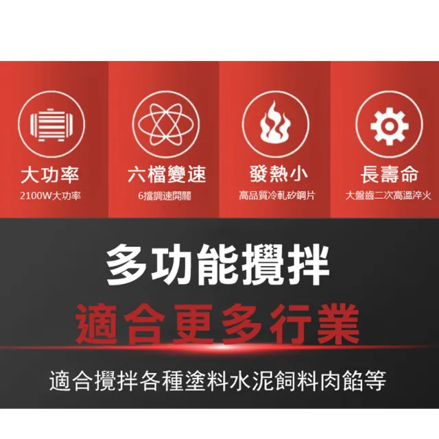 電動水泥攪拌機 手持式打灰機 油漆涂料攪拌鉆 飛機鑽(六檔調速/大功率/送S型桿)