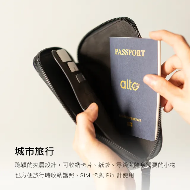 【Alto】真皮手機收納包 / 護照包 - 海軍藍(手機保護套 長夾)