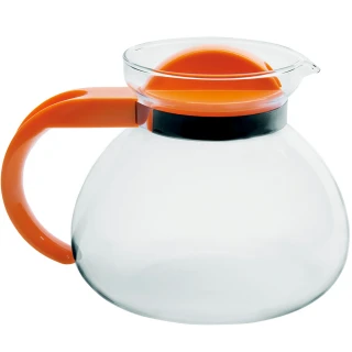 【EXCELSA】Teatime耐熱玻璃壺 橘1.9L(泡茶 下午茶 茶具)