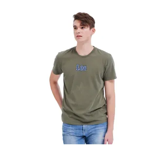 【Lee 官方旗艦】男裝 短袖T恤 / 立體小LOGO 橄欖綠 標準版型(LL210157ANL)