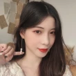 【MISS KOREA】韓國設計S925銀針溫柔氣質長流蘇珍珠耳環