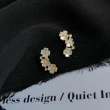 【MISS KOREA】韓國設計S925銀針氣質甜美花朵微鑲美鑽耳環