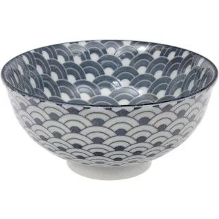 【Tokyo Design】瓷製餐碗 浪黑11.5cm(飯碗 湯碗)