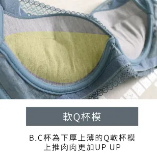 【Daima 黛瑪】現貨出清 性感 超爆乳B-D厚墊雙色蕾絲美波機能蕾絲內衣(綠色)