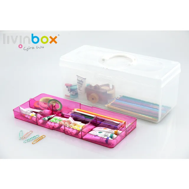 【livinbox 樹德】TB-312月光系列手提箱(小物收納/繪畫用品收納/兒童/美勞用品)