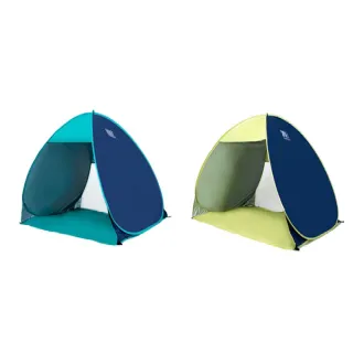 【ALucky 愛樂奇】3-4人防紫外線野餐沙灘遮陽速開帳篷(免搭 大尺寸 防曬抗UV 防水 隨機出色)