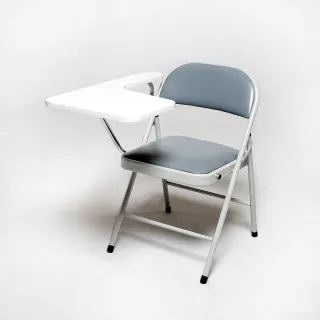 【HomeLong】橋牌黑皮課桌合椅(台灣製造 平價耐用舒適摺疊學生椅 會議椅 培訓椅 補習班椅)
