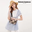 【Kinloch Anderson】金安德森女裝 俏麗立領剪接平塔克條紋短袖上衣襯衫(藍/紅)